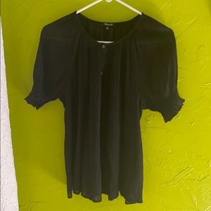 Madewell black drapery top